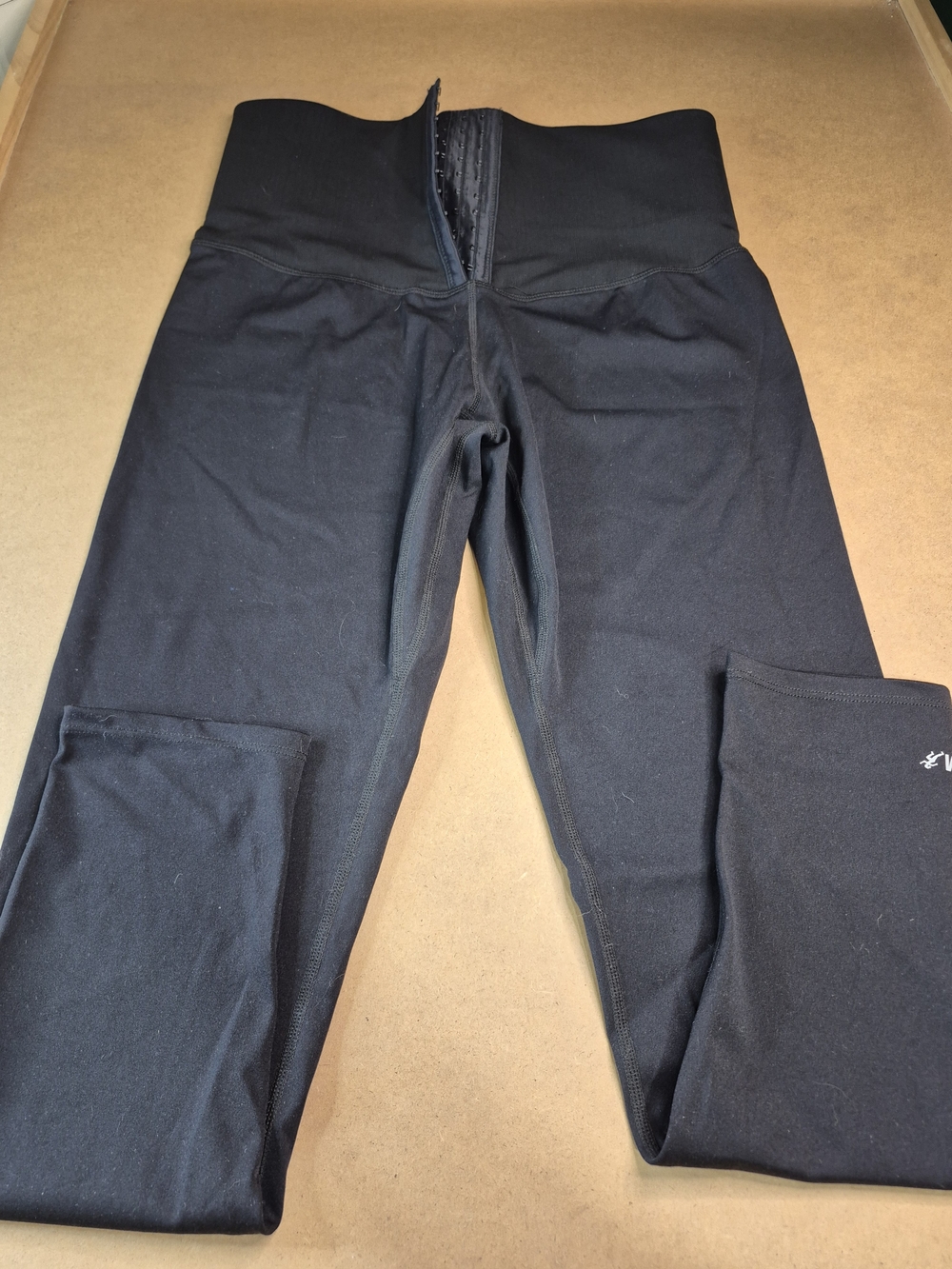High-Waist Black Active Leggings/ Waist Trainer